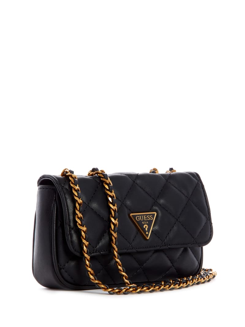 Guess Cessily Quilted Convertible Mini Tassen Dames Zwart | 8671-YWJMP