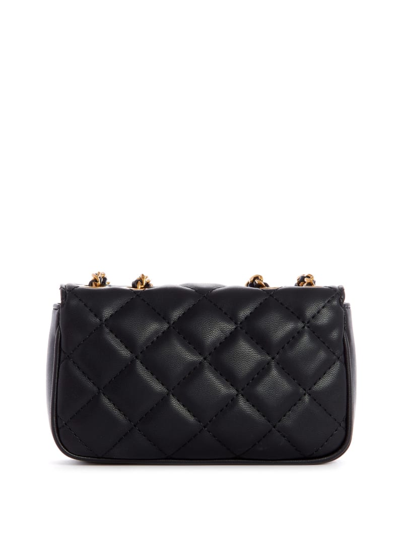 Guess Cessily Quilted Convertible Mini Tassen Dames Zwart | 8671-YWJMP