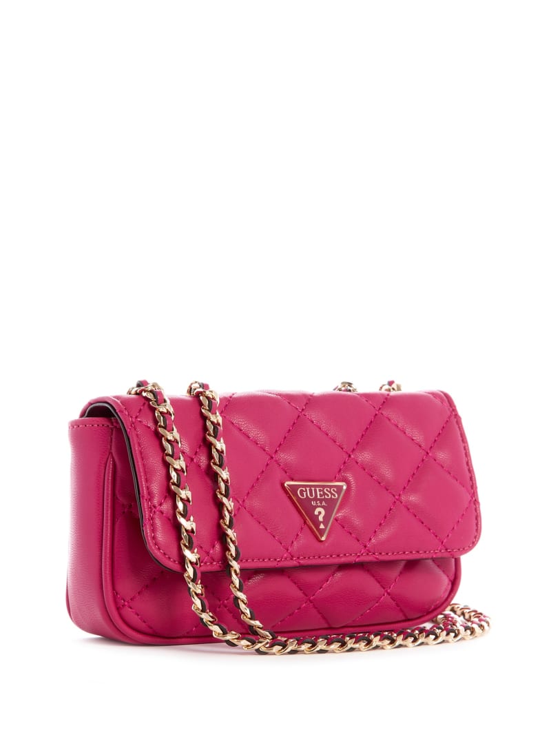 Guess Cessily Quilted Convertible Mini Tassen Dames Fuchsie | 9165-UNDOX