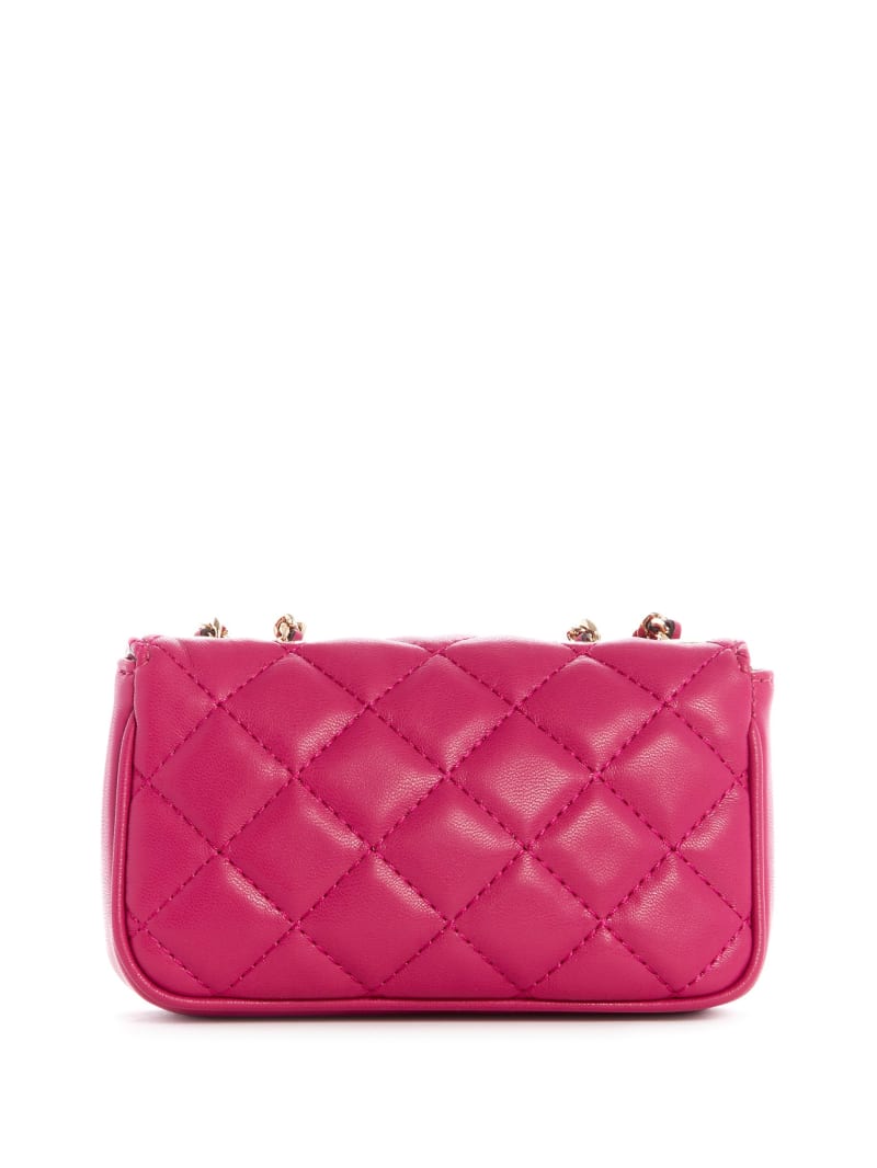 Guess Cessily Quilted Convertible Mini Tassen Dames Fuchsie | 9165-UNDOX