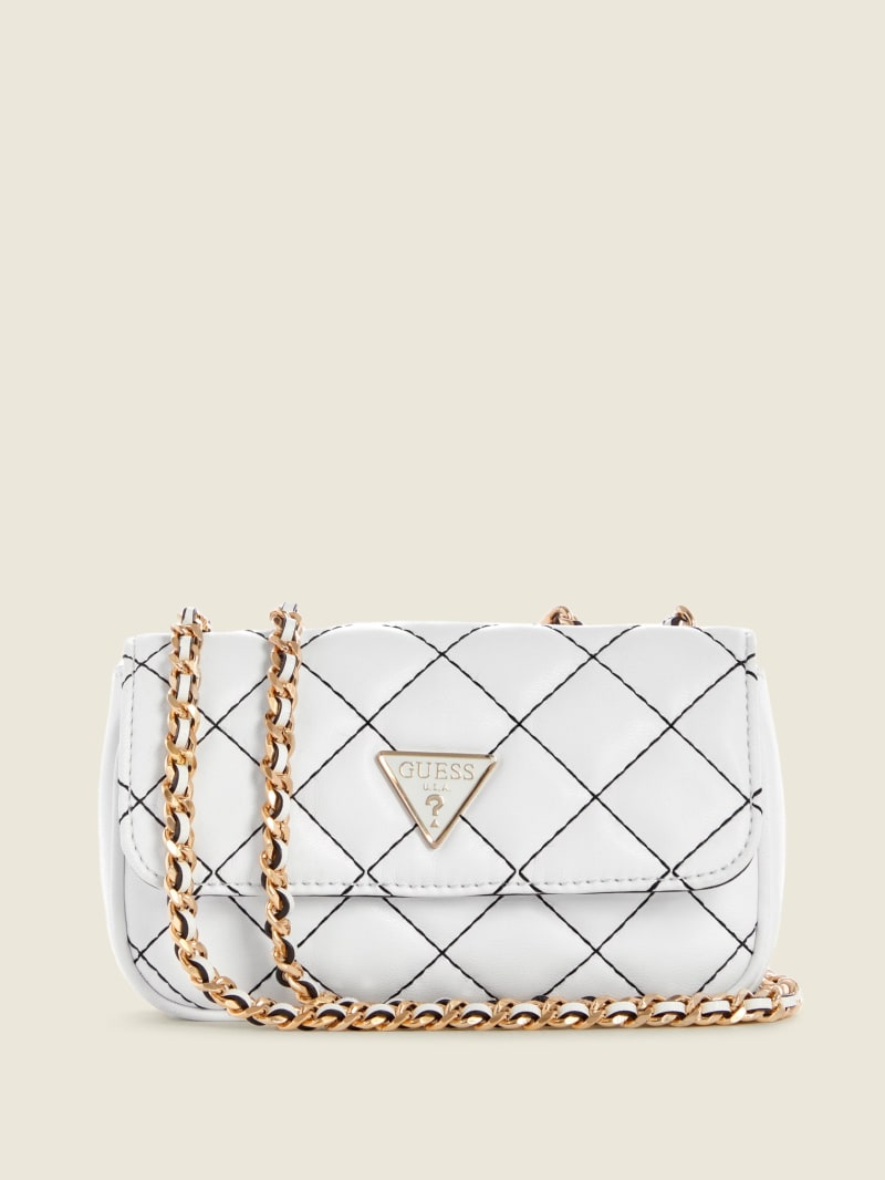 Guess Cessily Quilted Micro Mini Tassen Dames Wit | 2163-HOXQC