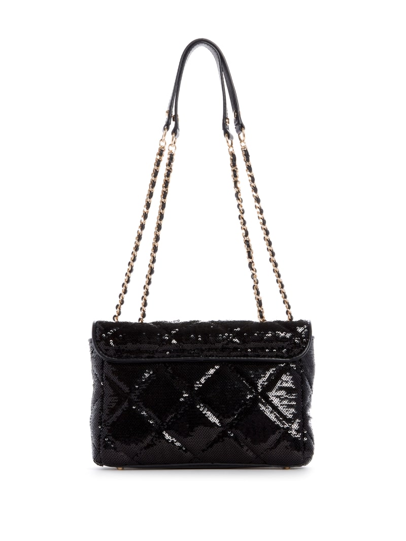 Guess Cessily Sequins Convertible Crossbodytassen Dames Zwart | 0254-IZGRT