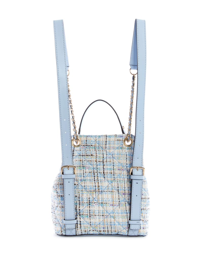 Guess Cessily Tweed Convertible Rugzak Dames Blauw | 2468-AUBDG