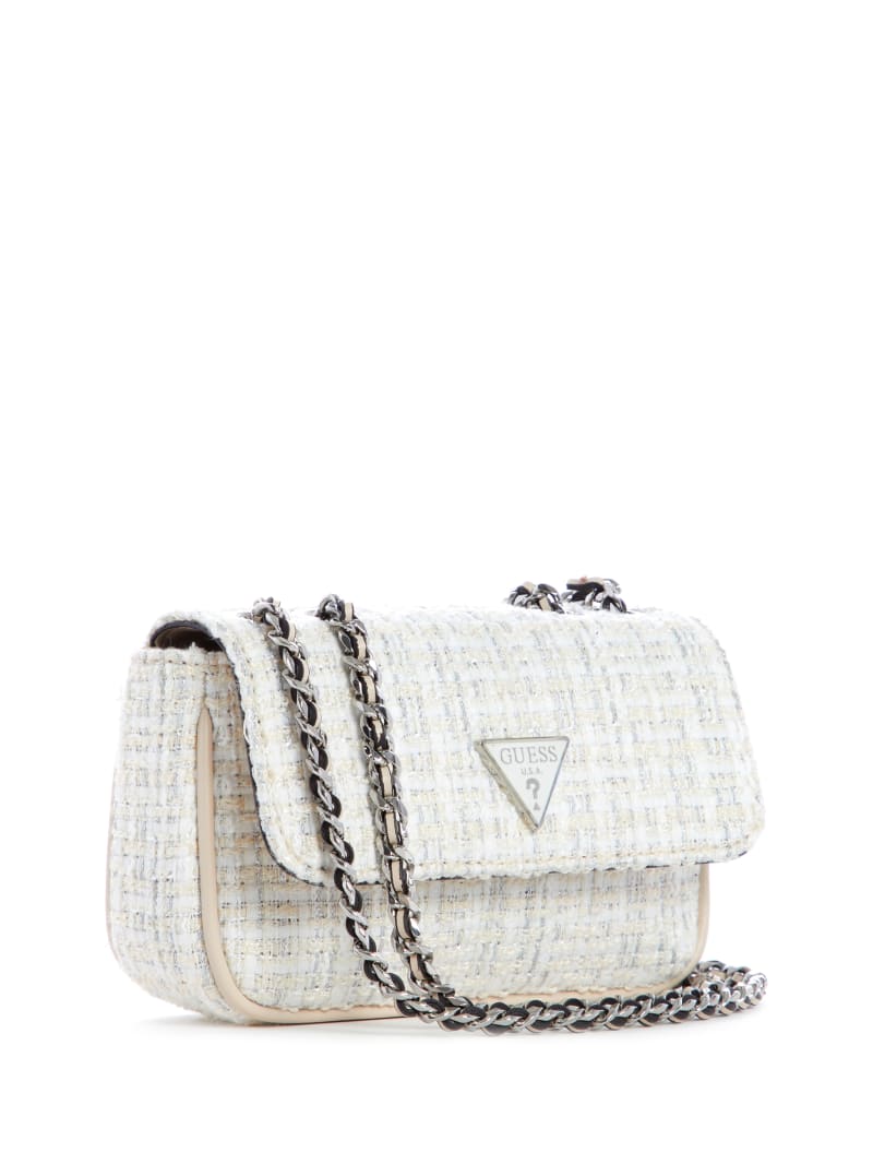 Guess Cessily Tweed Crossbodytassen Dames Wit | 9821-FHUML