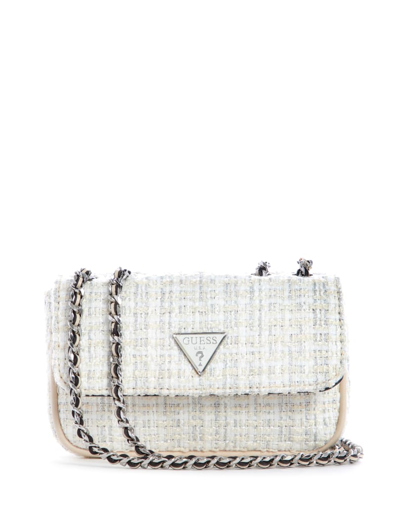 Guess Cessily Tweed Crossbodytassen Dames Wit | 9821-FHUML