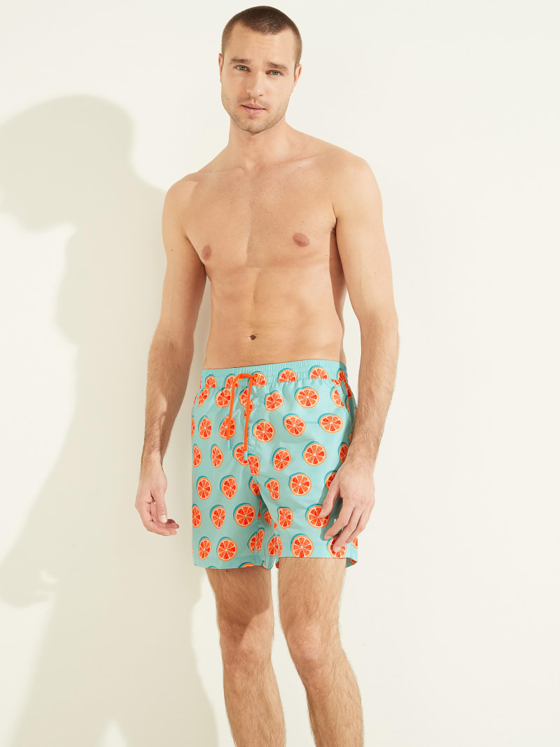 Guess Citrus Woven Swim Trunks Zwemkleding Heren Citroen | 0968-GWCUX