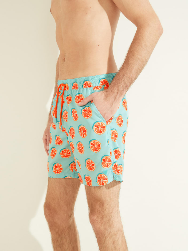 Guess Citrus Woven Swim Trunks Zwemkleding Heren Citroen | 0968-GWCUX