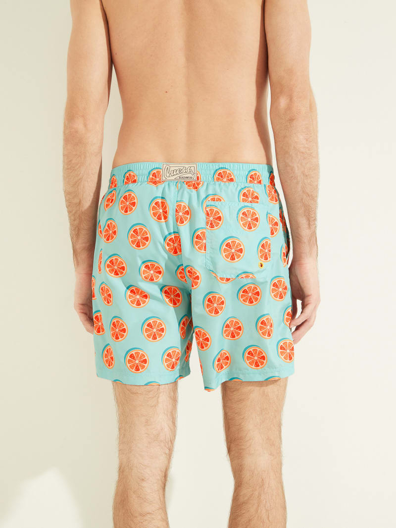 Guess Citrus Woven Swim Trunks Zwemkleding Heren Citroen | 0968-GWCUX