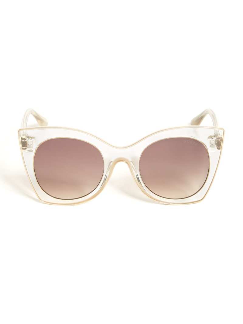 Guess Clear Cat-Eye Zonnebril Dames Roze Goud | 9478-ZLWIN