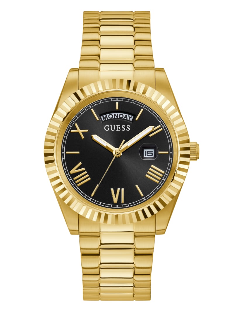 Guess Connoisseur Gold-Tone and Analog Horloge Heren Goud | 0842-HWANK