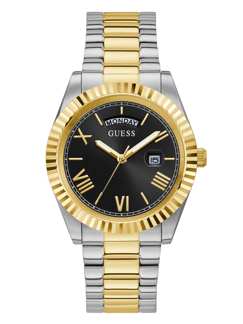 Guess Connoisseur Two-Tone Analog Horloge Heren Gekleurd | 3486-QFYXK