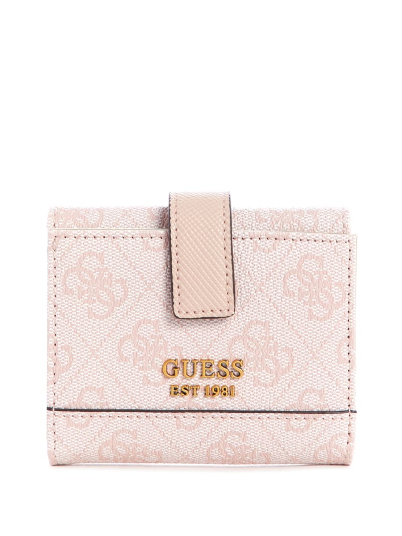 Guess Cordelia Logo Petite Trifold Portefeuille Dames Roze | 9064-UDABQ