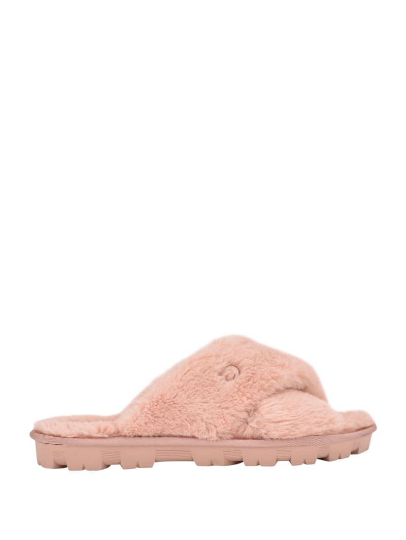 Guess Crisscross Fur Slippers Sandalen Dames Lichtroze | 5782-CPUZT