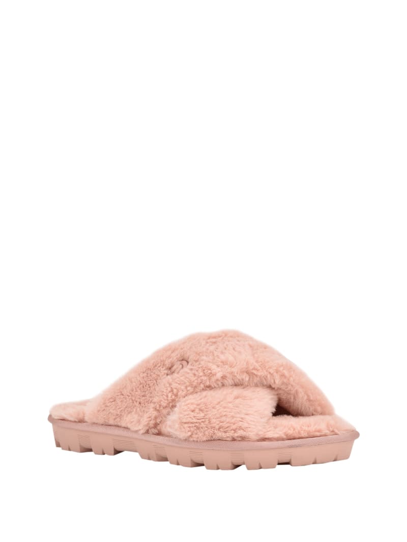 Guess Crisscross Fur Slippers Sandalen Dames Lichtroze | 5782-CPUZT