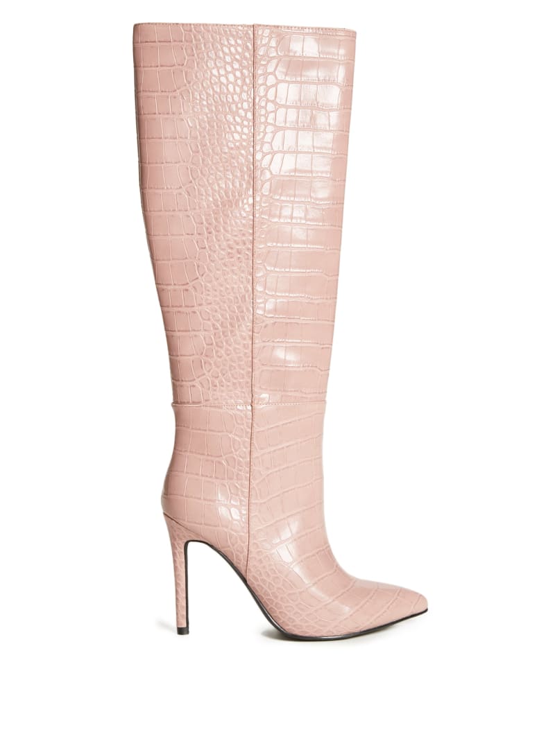 Guess Croc Knee-High Laarzen Dames Roze | 9861-JSERN