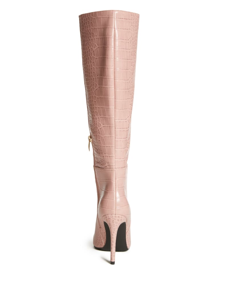 Guess Croc Knee-High Laarzen Dames Roze | 9861-JSERN