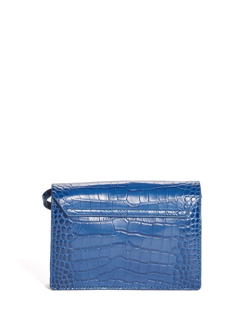 Guess Crocodile Flap Handtas Dames Blauw | 5163-LNKOF