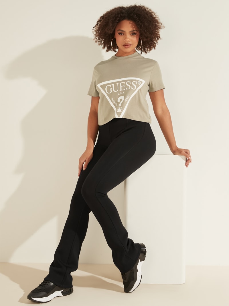 Guess Cropped Logo Tee T-shirts Dames Blauw | 3410-YVFAS