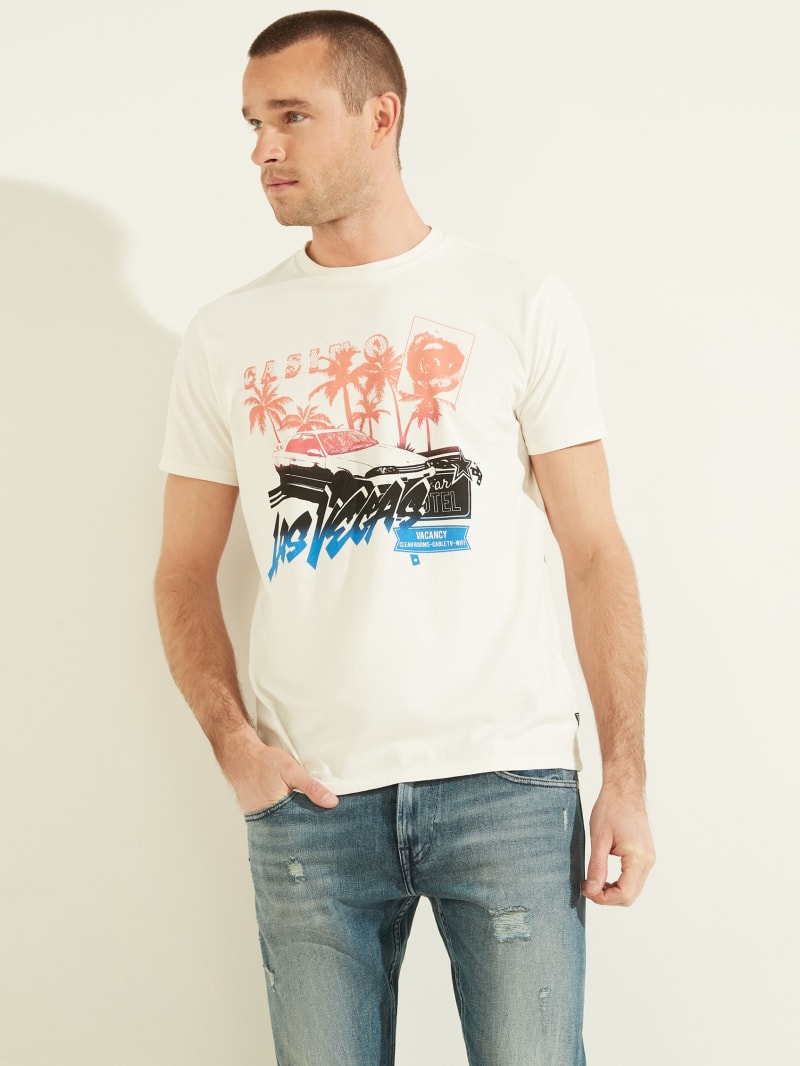 Guess Cruisin Tee T-shirts Heren Wit | 2954-JXKYQ