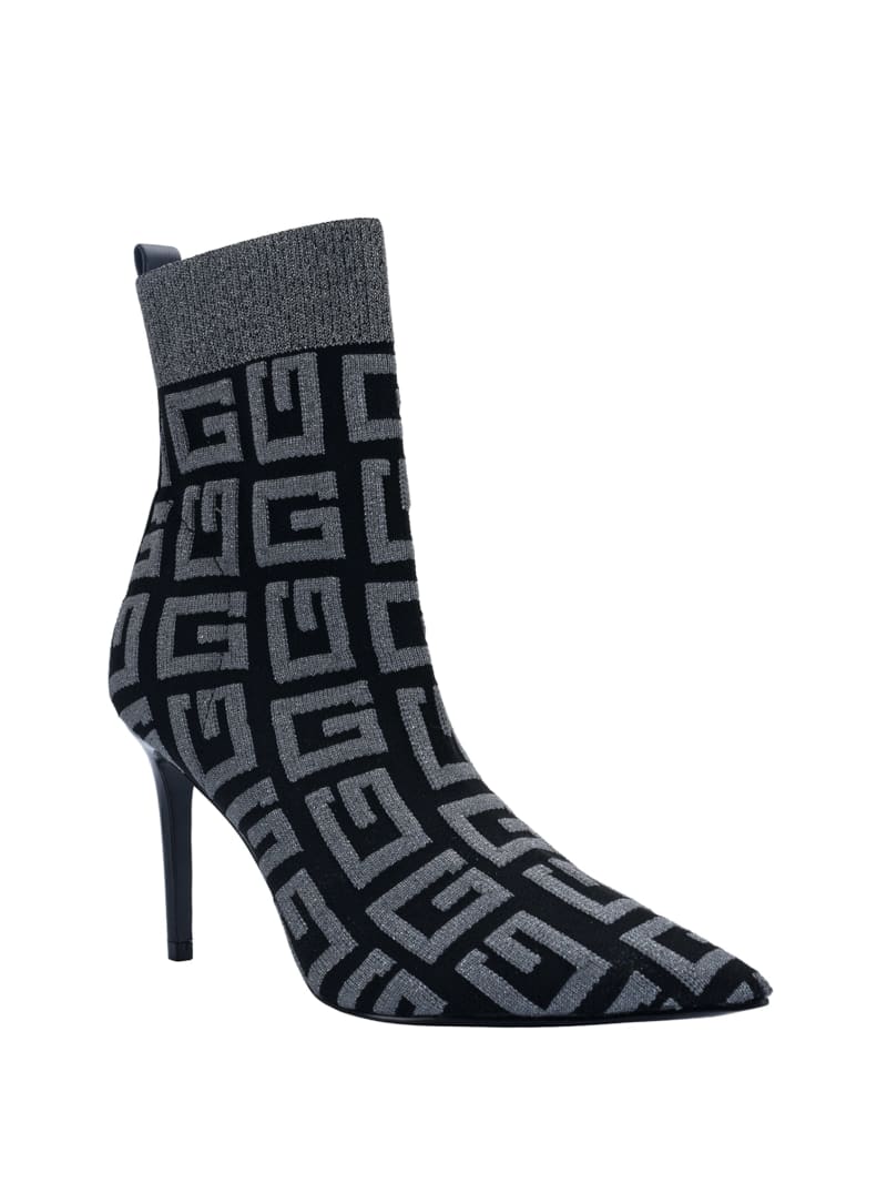 Guess Dallyca G-Logo Sock Laarzen Dames Zwart | 3019-XPBLR