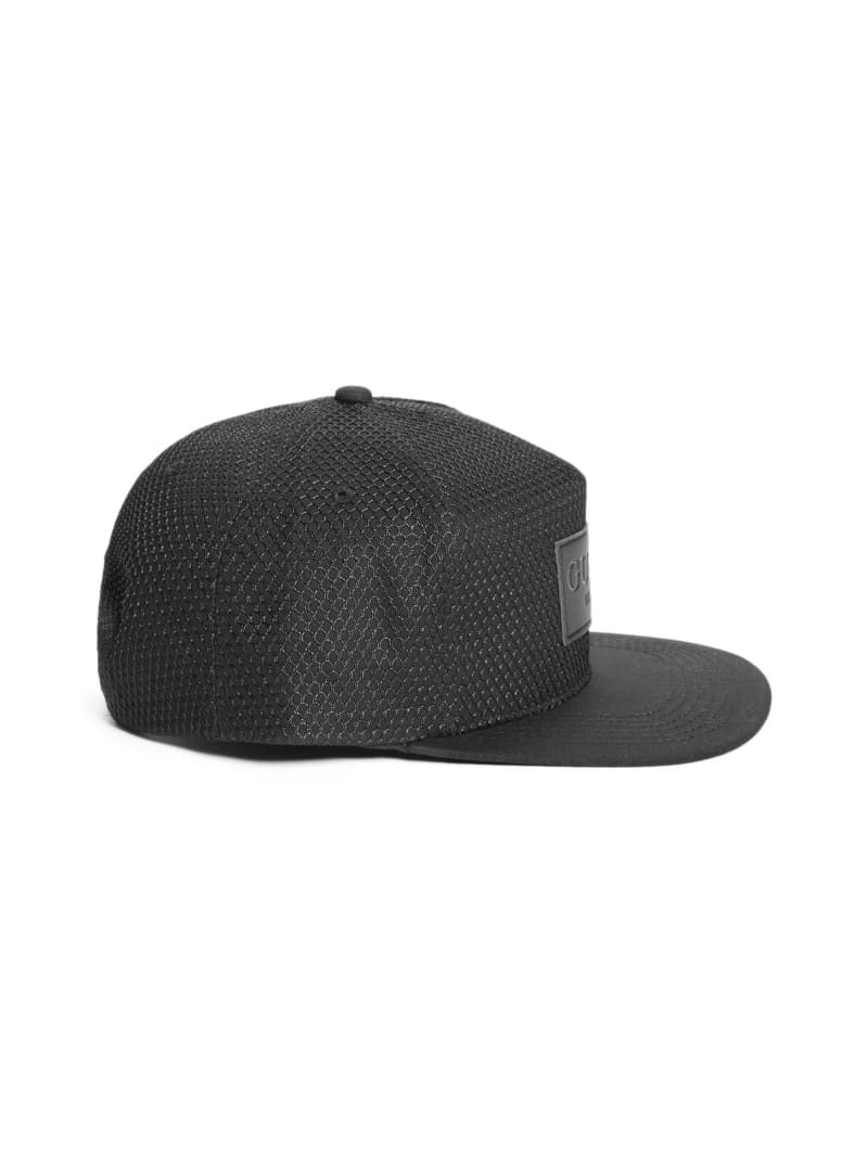 Guess Dave Mesh Platte Brim Snapback Hoeden Heren Zwart | 2610-WIXEK