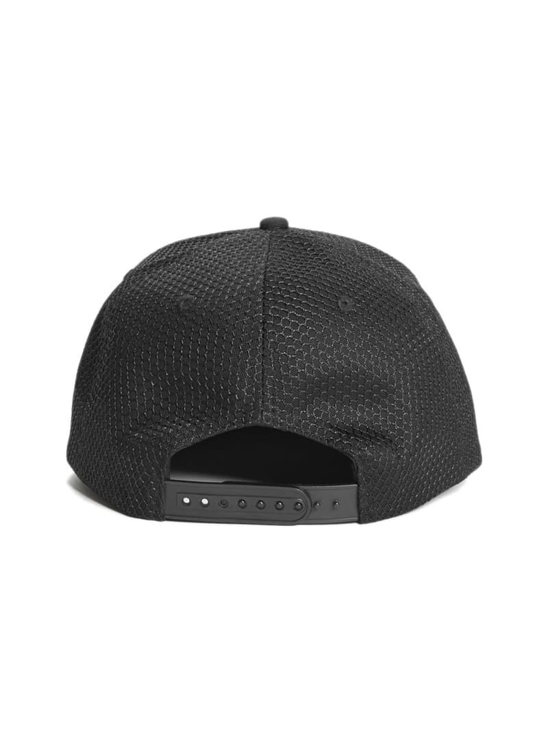 Guess Dave Mesh Platte Brim Snapback Hoeden Heren Zwart | 2610-WIXEK