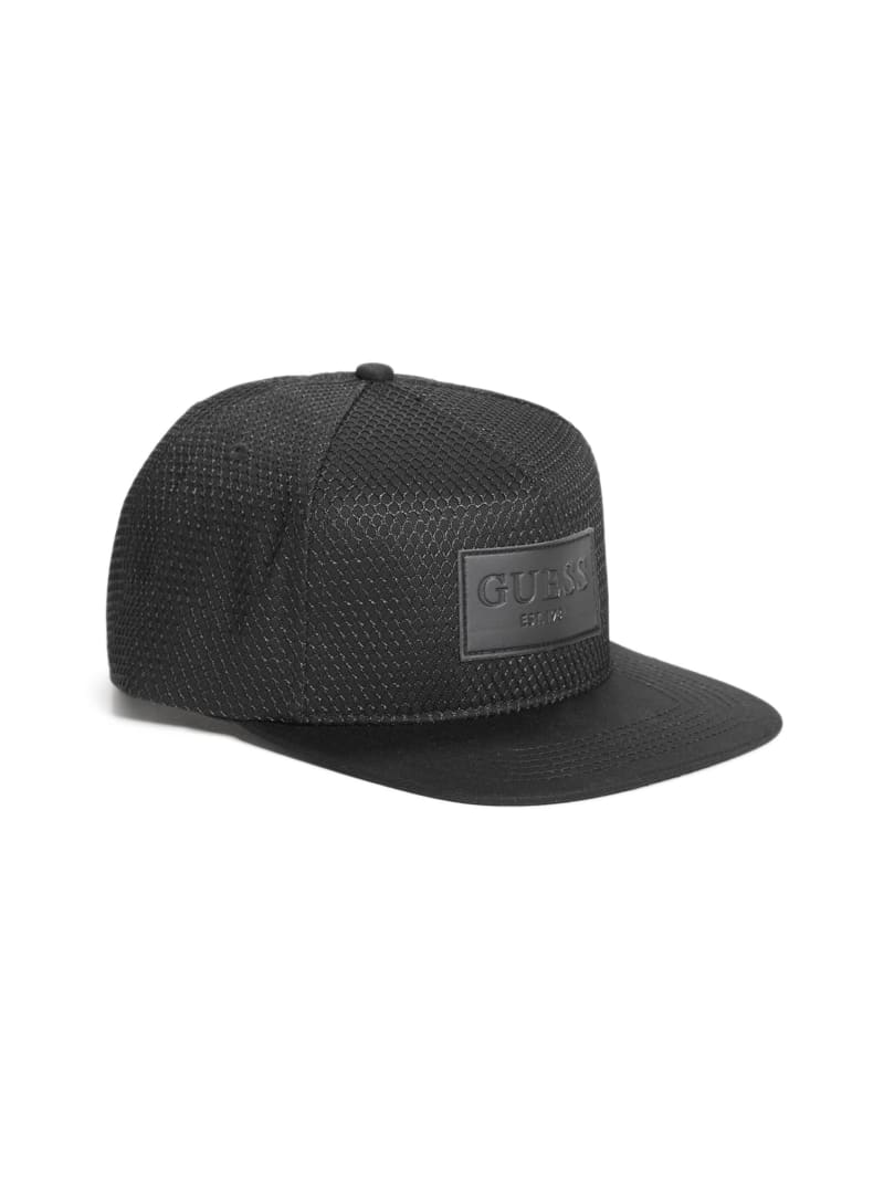 Guess Dave Mesh Platte Brim Snapback Hoeden Heren Zwart | 2610-WIXEK