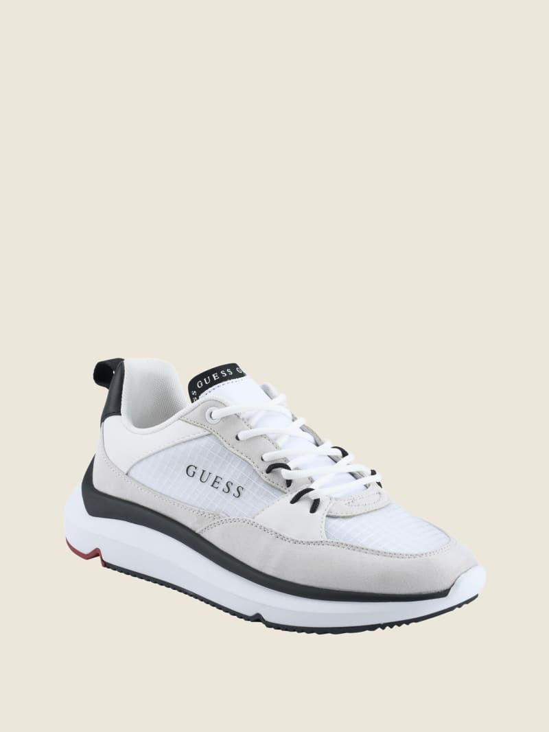 Guess Degrom Logo Sneakers Dames Wit | 3824-VCLQI