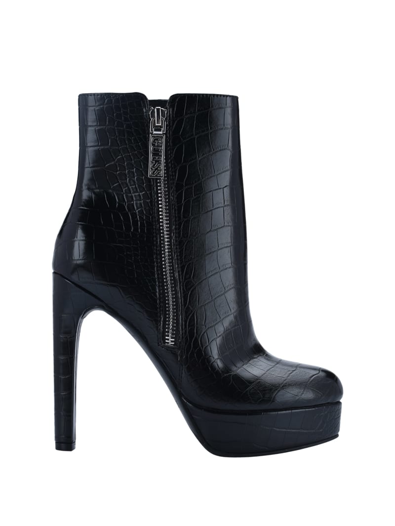 Guess Dejah Croc Platform Laarzen Dames Zwart | 3592-ZCSAX