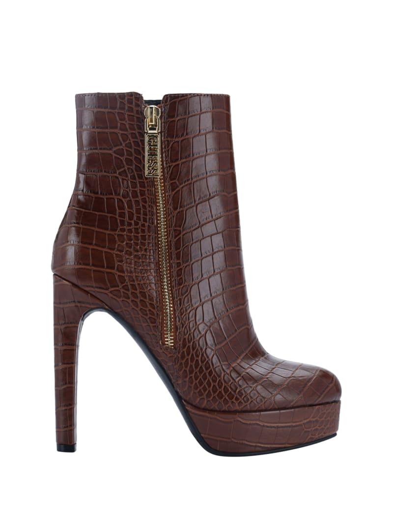 Guess Dejah Croc Platform Laarzen Dames Bruin | 7301-OTXAL