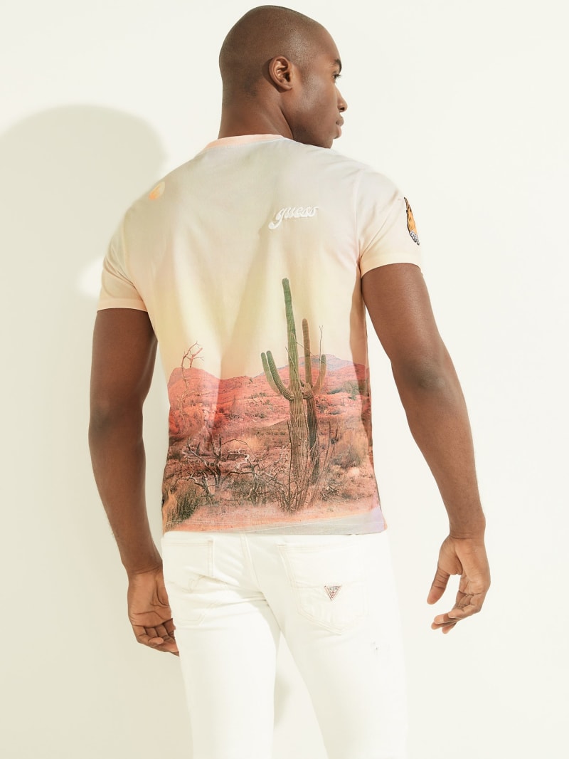 Guess Desert Sunset Tee T-shirts Heren Gekleurd | 5126-DEXMY