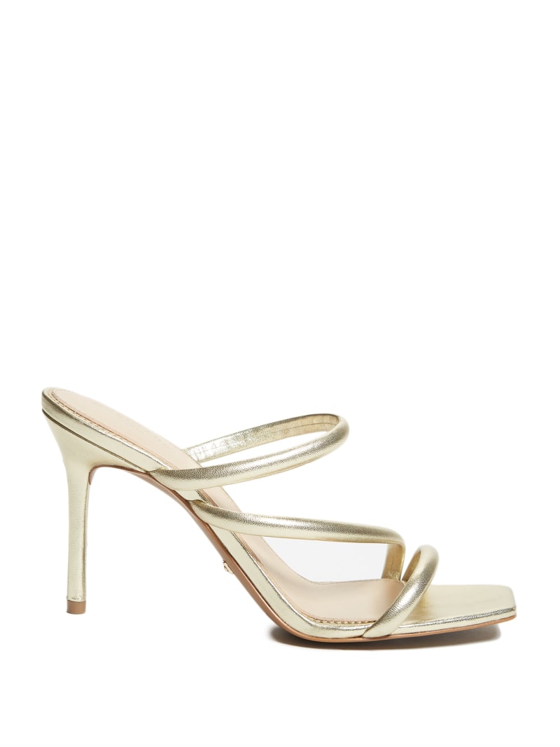 Guess Dorila Leren Bandjes Sandalen Dames Goud | 3547-FGYNW