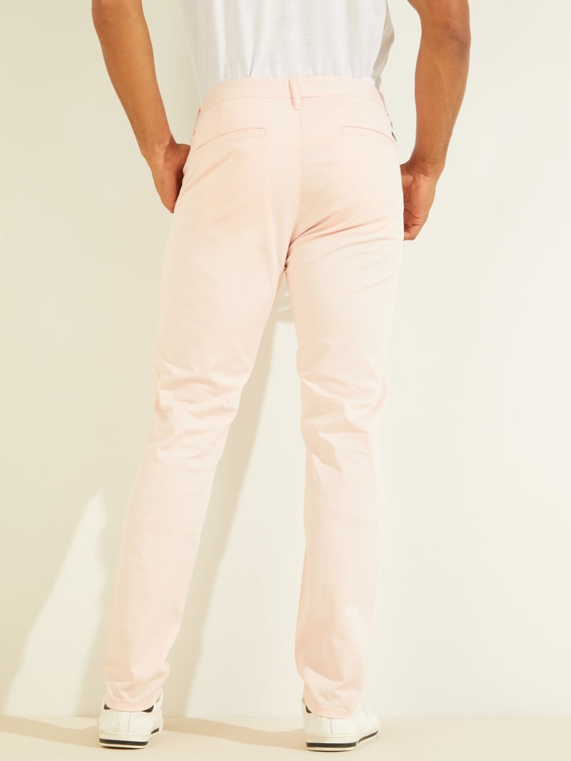 Guess Duke Twill Chinos Broek Heren Roze | 5289-QVDJG