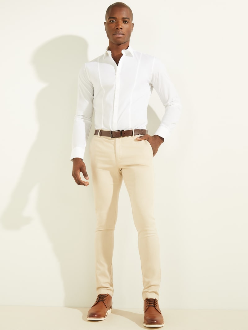 Guess Easy Chino Broek Heren Beige | 5694-BZHLV