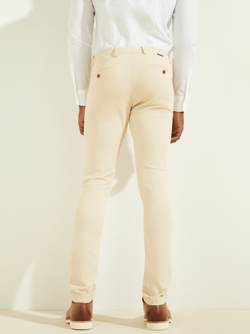 Guess Easy Chino Broek Heren Beige | 5694-BZHLV