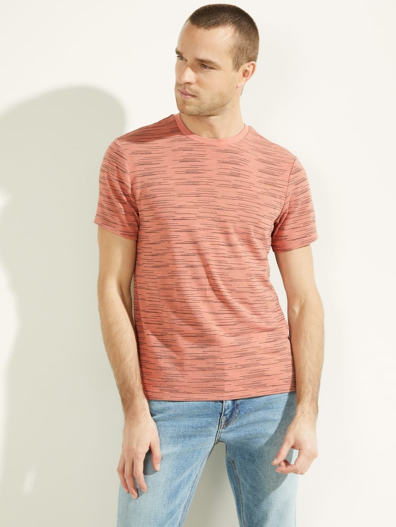 Guess Echo Space Dye Tee T-shirts Heren Roze | 3029-SZHEX