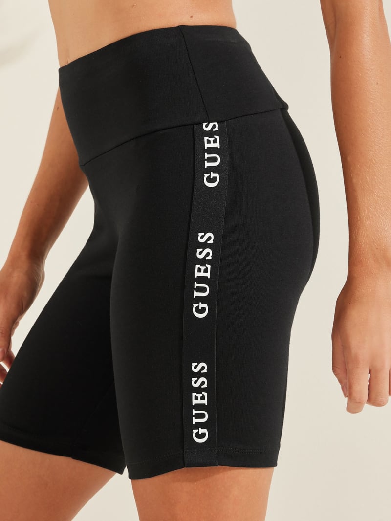 Guess Eco A-Line Bikers Broek Dames Zwart | 0591-ARWHT