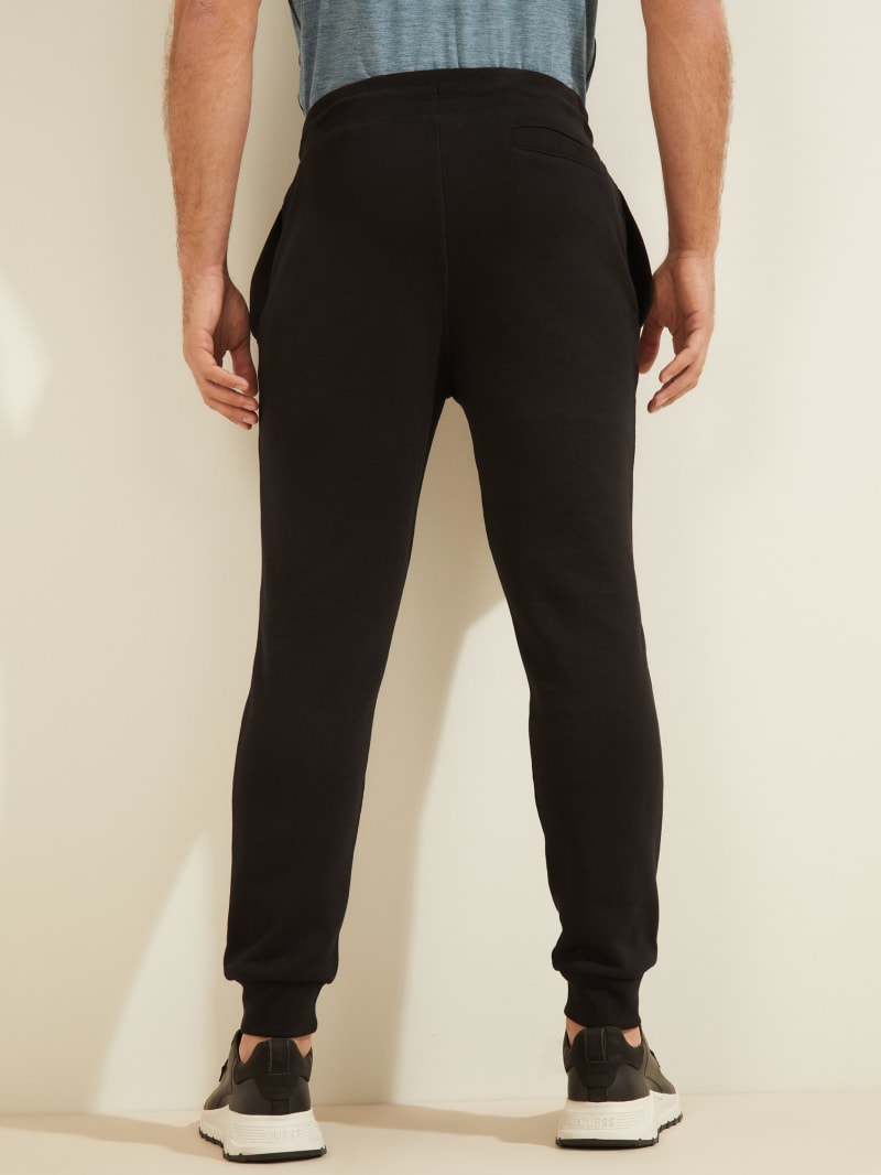 Guess Eco Aldwin Logos Broek Heren Zwart | 7283-FLGPK