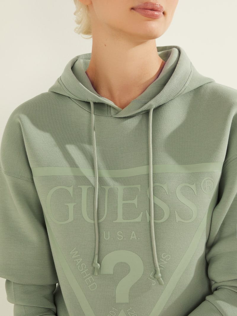 Guess Eco Alisa Logo Hoodie Dames Groen | 7310-BOVDX