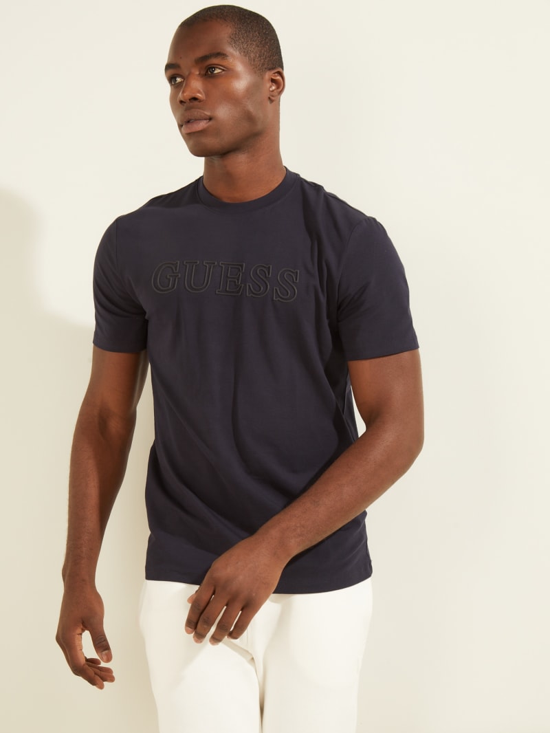 Guess Eco Alphy Active Tee T-shirts Heren Diepblauw | 0143-GQNZS