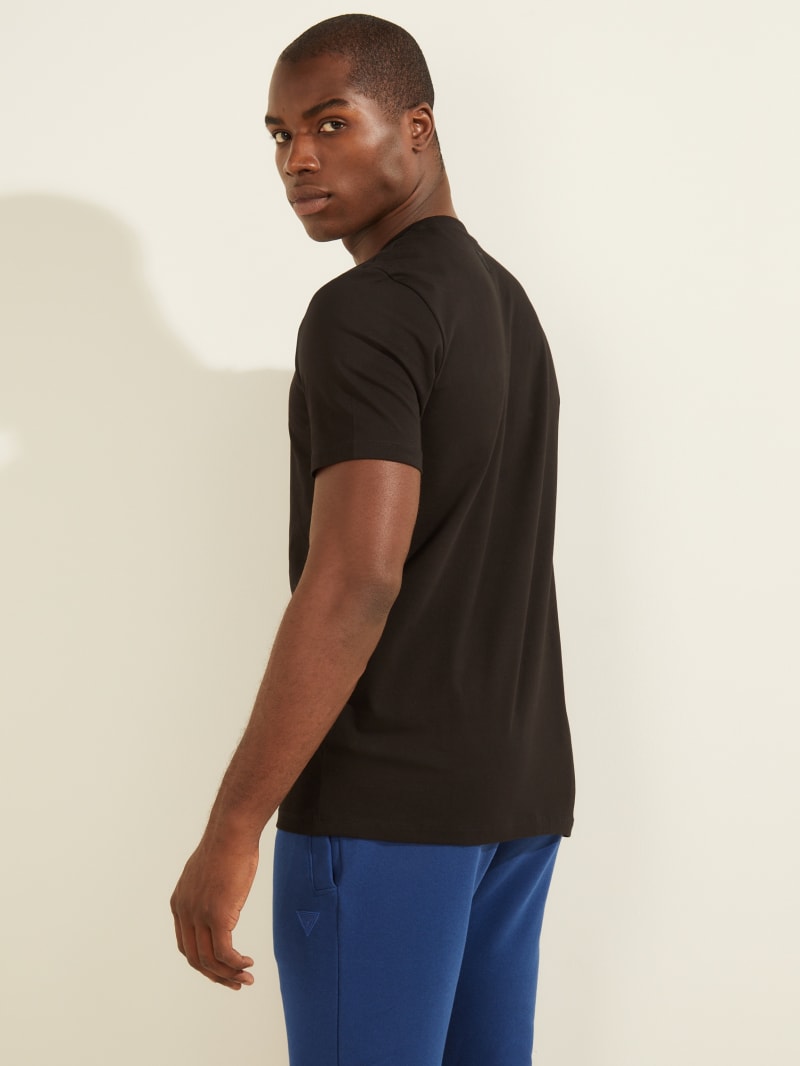 Guess Eco Alphy Active Tee T-shirts Heren Zwart | 8562-OVYCU