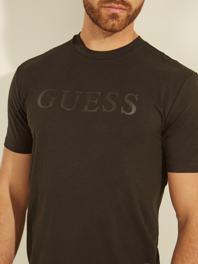 Guess Eco Alphy Tee T-shirts Heren Zwart | 3567-EMPQV