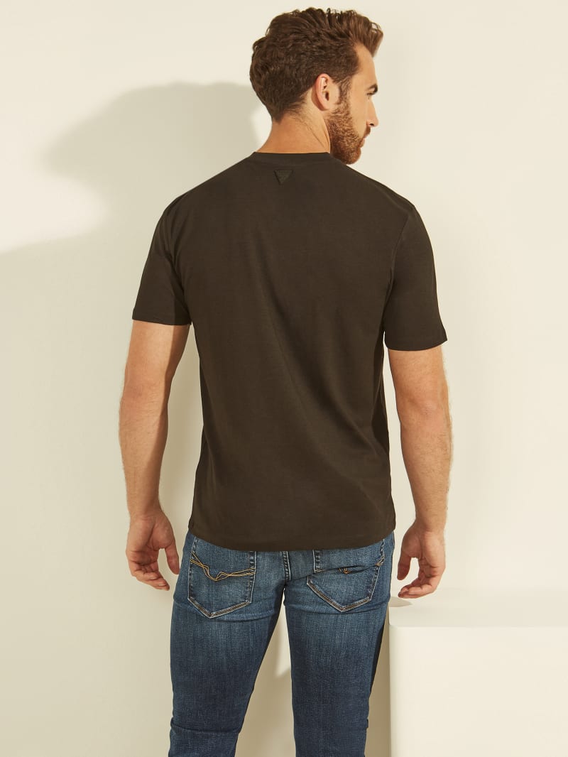 Guess Eco Alphy Tee T-shirts Heren Zwart | 3567-EMPQV