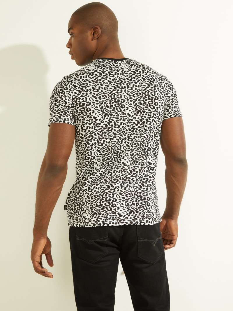 Guess Eco Animal Printed Tee T-shirts Heren Gekleurd | 3150-BLAHI