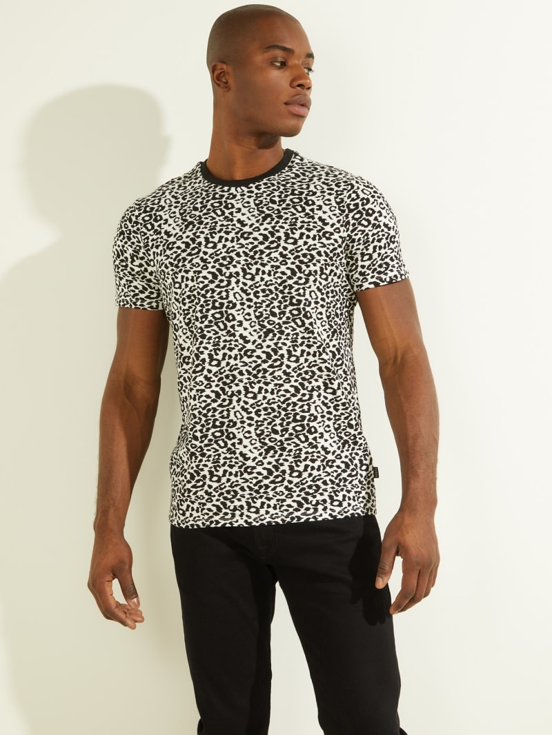 Guess Eco Animal Printed Tee T-shirts Heren Gekleurd | 3150-BLAHI