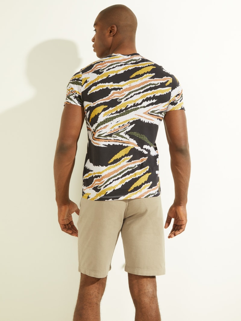 Guess Eco Camo Animal Print Tee T-shirts Heren Gekleurd | 9316-AFSOX