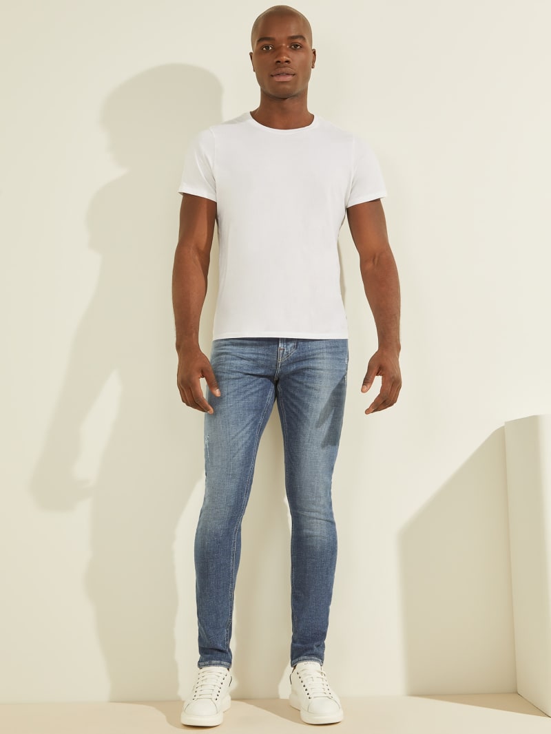 Guess Eco Chris Skinny Broek Heren Lichtblauw | 6587-ZWUDV