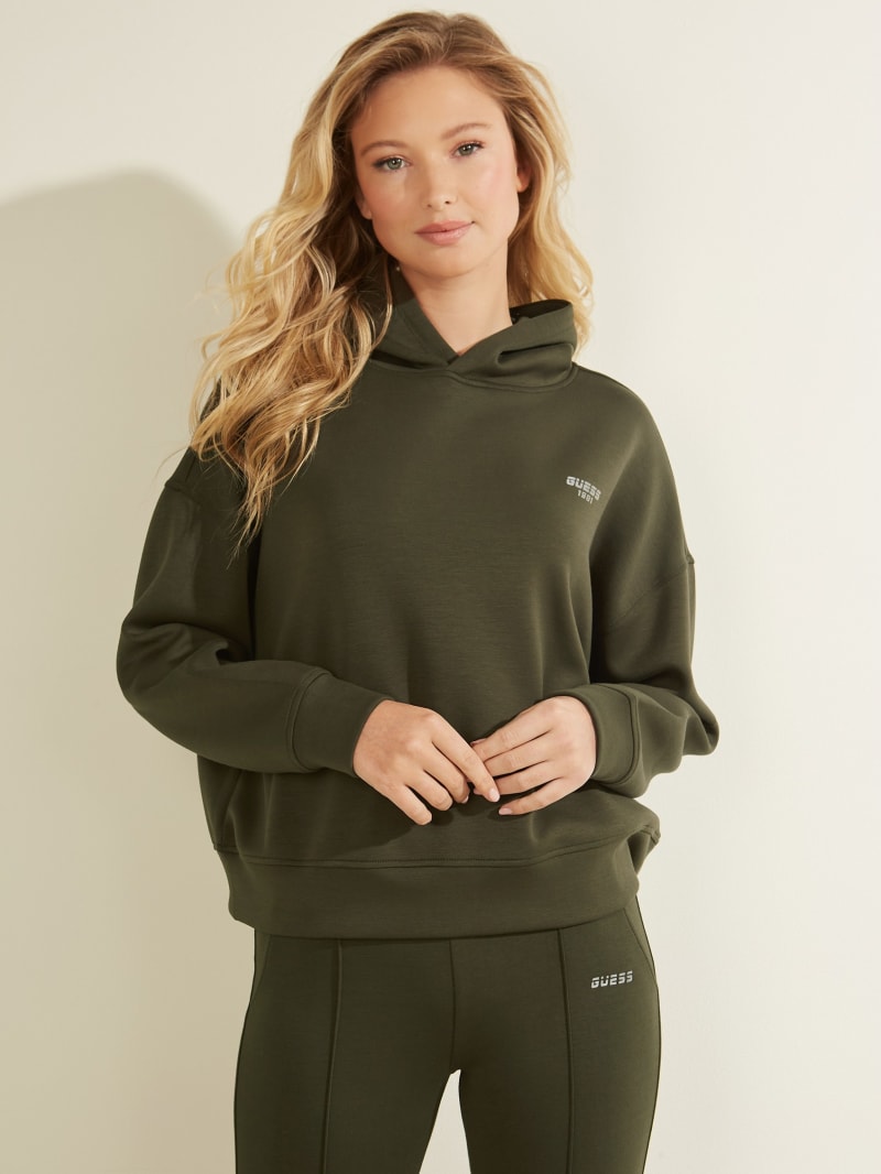 Guess Eco Christi Scuba Hoodie Dames Groen | 5763-LFHPN