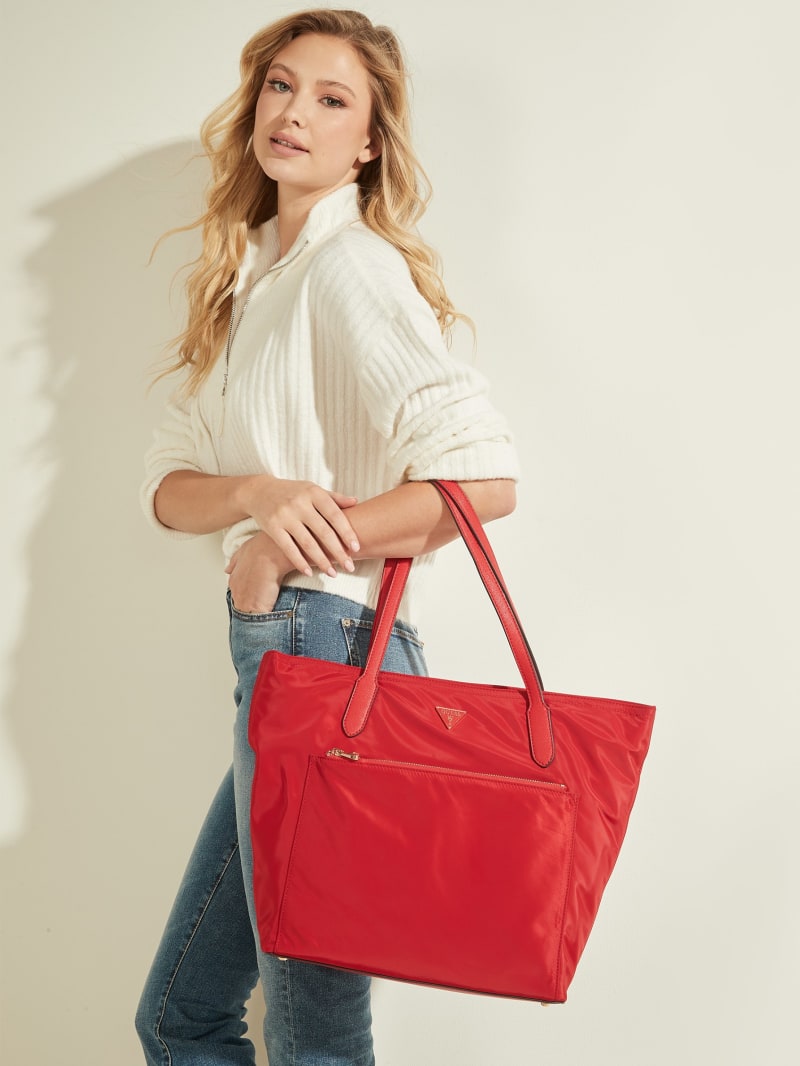 Guess Eco Gemma Tote Tassen Dames Rood | 6374-LGTDA