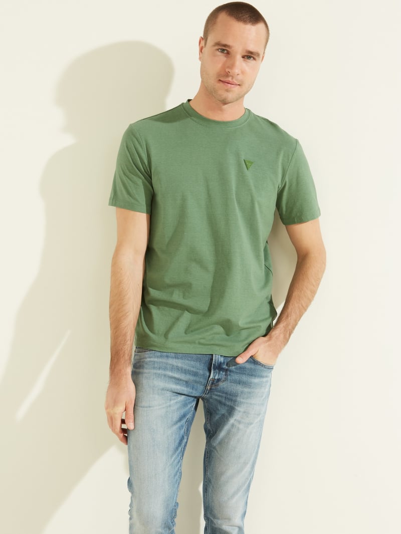 Guess Eco Hedley Tee T-shirts Heren Groen | 8731-MRTEJ